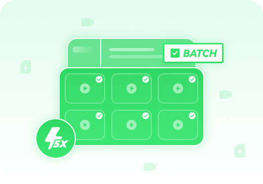 高速ダウンロードと一括保存機能