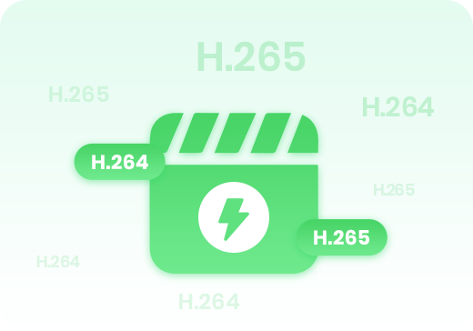H.264またはH.265出力可能